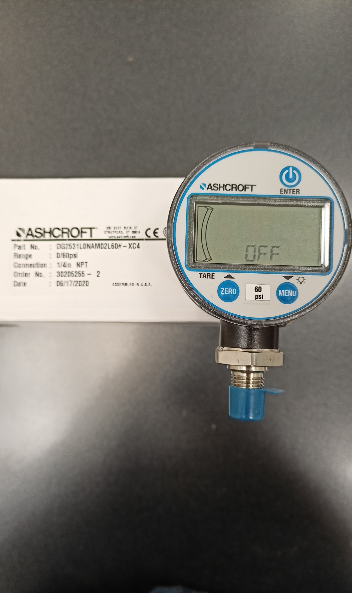 MANOMETRO DIGITAL DG2531LNAM02L0 60# XC4