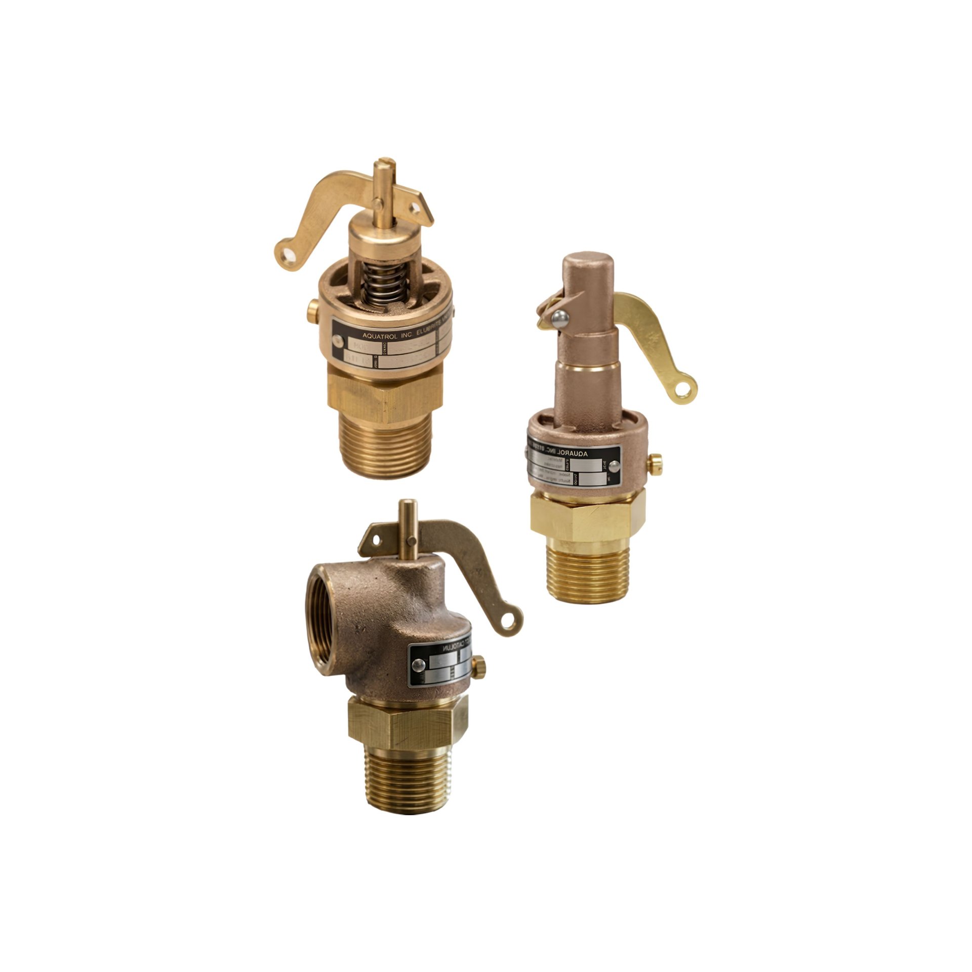 Válvulas de alivio de presión de bronce para vapor y gases de conexión serie 120 – 130